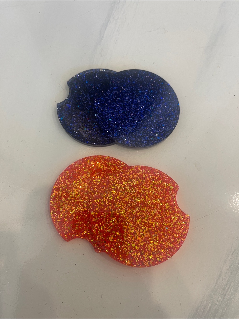 Set of 2 Glitter Car Coasters